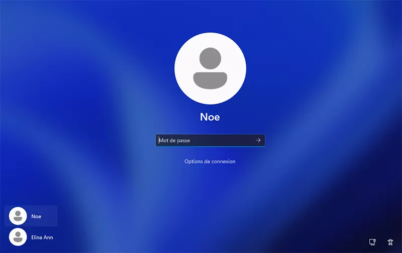 bouton d'arrêt manquant sur l'écran de connexion windows