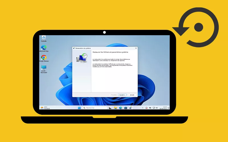 accès à la restauration du système sur un ordinateur windows