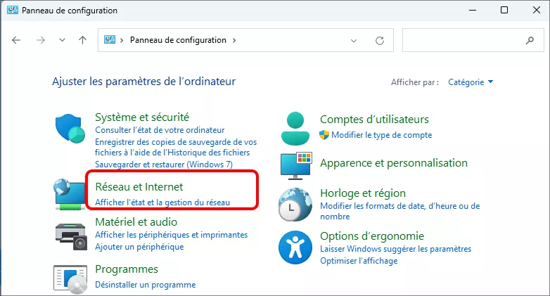 choisir réseau et internet