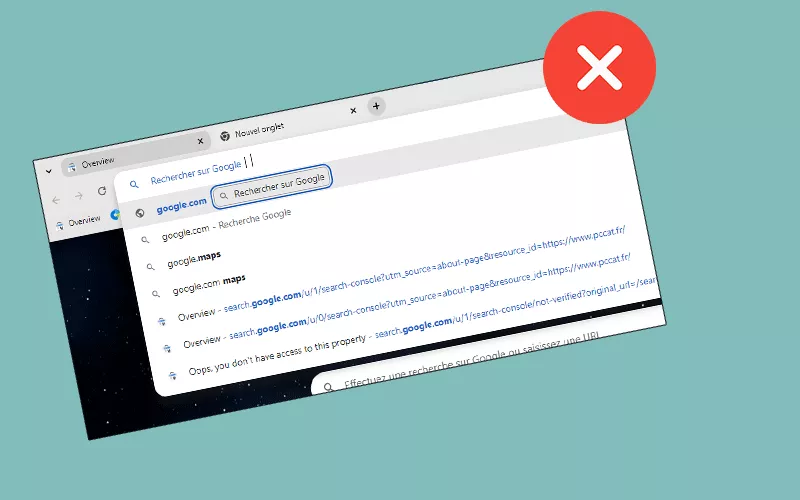 comment supprimer une suggestion d'url spécifique de chrome