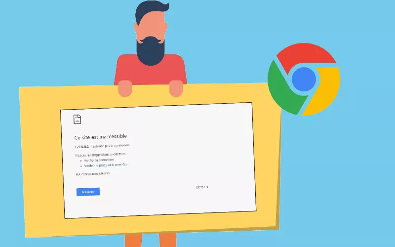 erreur d'accès à ce site impossible dans google chrome