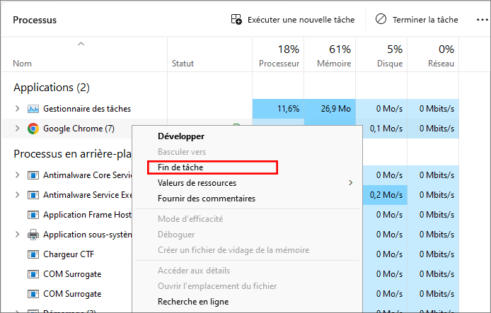 mettre fin aux tâches inutiles