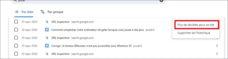 sélectionner plus de ce site