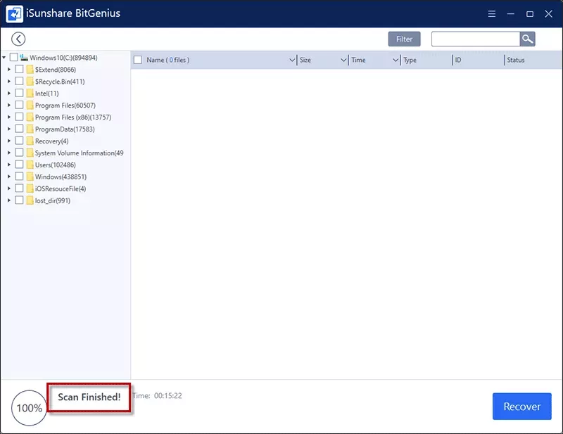 numérisation terminée