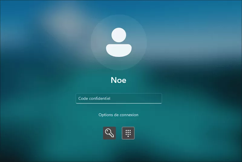 se connecter avec un code pin