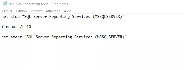 créer le fichier batch