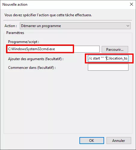 entrez le code dans le programme