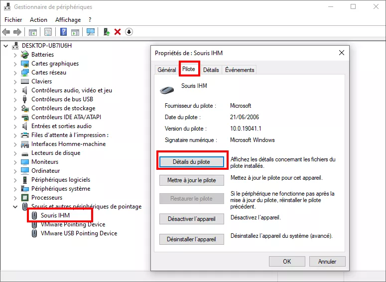 pilote de mise à jour